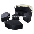 Luxo 5pcs Rattan New Style Rodada Sun Outdoor Bed